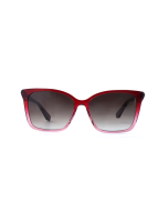 WOODFELLAS Wood/Acetate Sunglasses Curve 11042_S  curled red