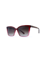 WOODFELLAS Wood/Acetate Sunglasses Curve 11042_S  curled red