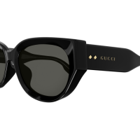 Gucci Frau Asian Fitting SCHWARZ RECYCLED ACETATE GG1532SA Italien