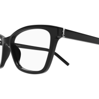 Saint Laurent Frau Asian Smart Fitting SCHWARZ RECYCLED ACETATE SL M128 Italien