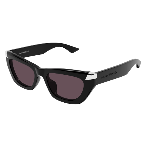 Alexander Mcqueen Frau Asian Fitting SCHWARZ RECYCLED ACETATE AM0440SA Italien