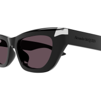 Alexander Mcqueen Frau Asian Fitting SCHWARZ RECYCLED ACETATE AM0440SA Italien - Farbcode 002