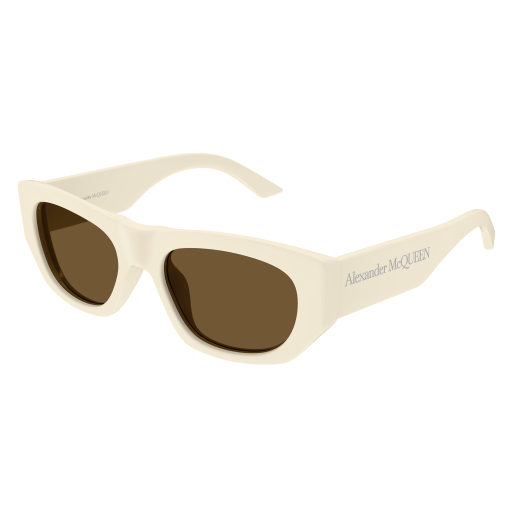 Alexander Mcqueen Unisex Asian Smart Fitting ELFENBEIN RECYCLED ACETATE AM0450S Italien