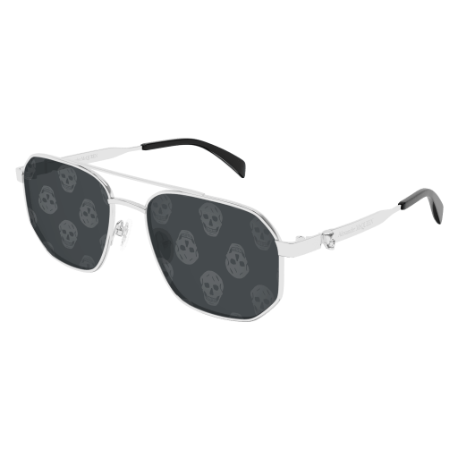 Alexander Mcqueen Mann Asian Smart Fitting SILBER METALL AM0458S Japan - Farbcode 004
