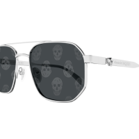 Alexander Mcqueen Mann Asian Smart Fitting SILBER METALL AM0458S Japan - Farbcode 004