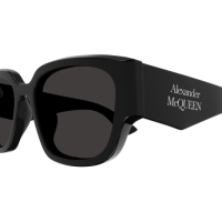 Alexander Mcqueen Frau Asian Smart Fitting SCHWARZ RECYCLED ACETATE AM0468S Italien - Farbcode 001