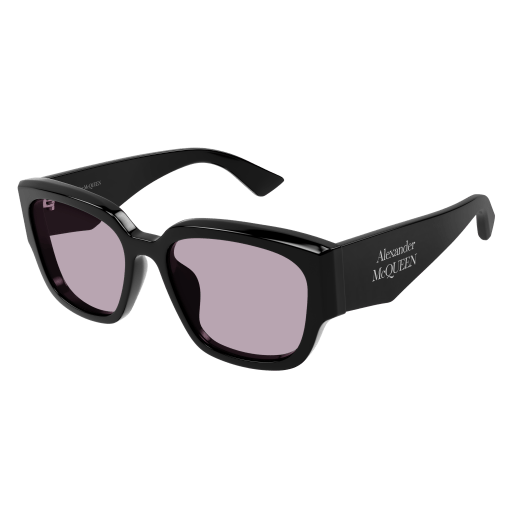 Alexander Mcqueen Frau Asian Smart Fitting SCHWARZ RECYCLED ACETATE AM0468S Italien - Farbcode 003