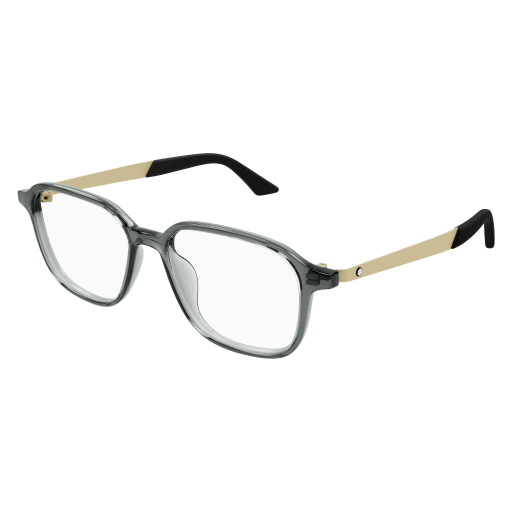 Montblanc Mann Asian Fitting GRAU RECYCLED ACETATE MB0335OA Italien - Farbcode 004