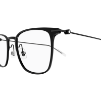 Montblanc Mann Asian Smart Fitting SCHWARZ ALUMINIUM MB0356O Japan - Farbcode 007