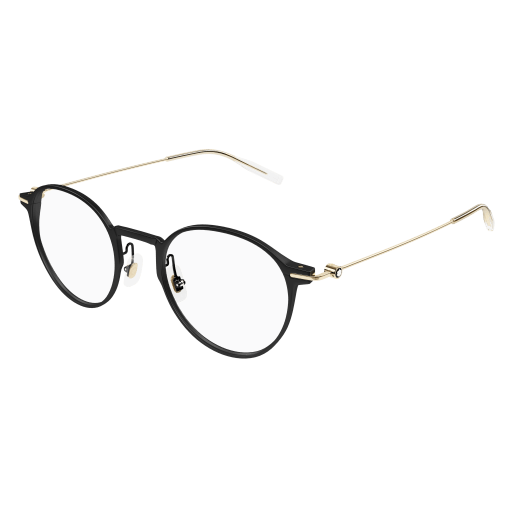 Montblanc Mann Asian Smart Fitting SCHWARZ ALUMINIUM MB0357O Japan - Farbcode 001