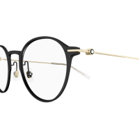 Montblanc Mann Asian Smart Fitting SCHWARZ ALUMINIUM MB0357O Japan - Farbcode 001