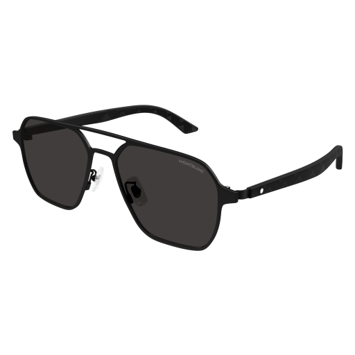 Montblanc Mann Asian Smart Fitting SCHWARZ METALL MB0360S Italien - Farbcode 001