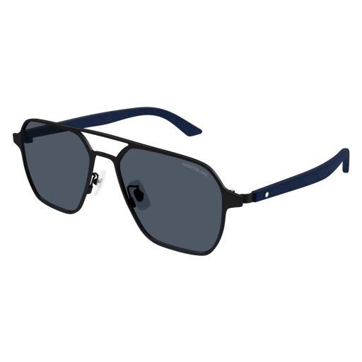Montblanc Mann Asian Smart Fitting SCHWARZ METALL MB0360S Italien - Farbcode 004