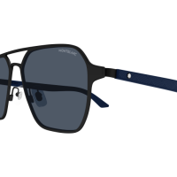 Montblanc Mann Asian Smart Fitting SCHWARZ METALL MB0360S Italien - Farbcode 004