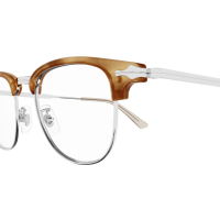 Montblanc Mann Asian Smart Fitting HAVANNA METALL MB0364O Italien - Farbcode 005