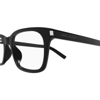 Saint Laurent Mann Asian Smart Fitting SCHWARZ RECYCLED ACETATE SL 718 SLIM Italien