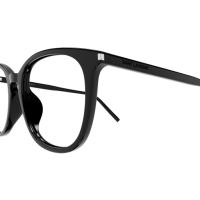 Saint Laurent Frau Asian Fitting SCHWARZ RECYCLED ACETATE SL 724F Italien