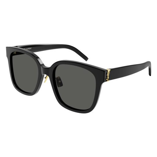 Saint Laurent Frau Asian Fitting SCHWARZ RECYCLED ACETATE SL M105F Italien