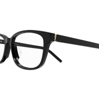 Saint Laurent Frau Asian Fitting SCHWARZ RECYCLED ACETATE SL M109F Italien