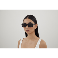 Saint Laurent Frau Asian Fitting SCHWARZ RECYCLED ACETATE SL M130F Italien