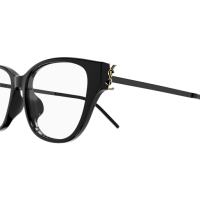 Saint Laurent Frau Asian Fitting SCHWARZ RECYCLED ACETATE SL M48O_CF Italien