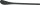 Acetat Bügelenden 1,5 mm 70 mm Schwarz Klassische Form