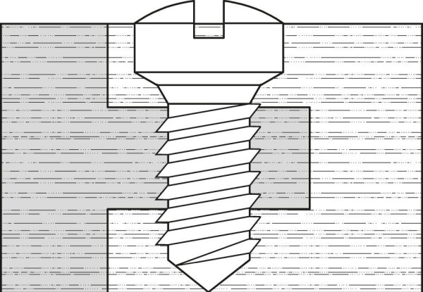 Schrauben für Kunststoffscharniere Stahl Silber 7,80 mm