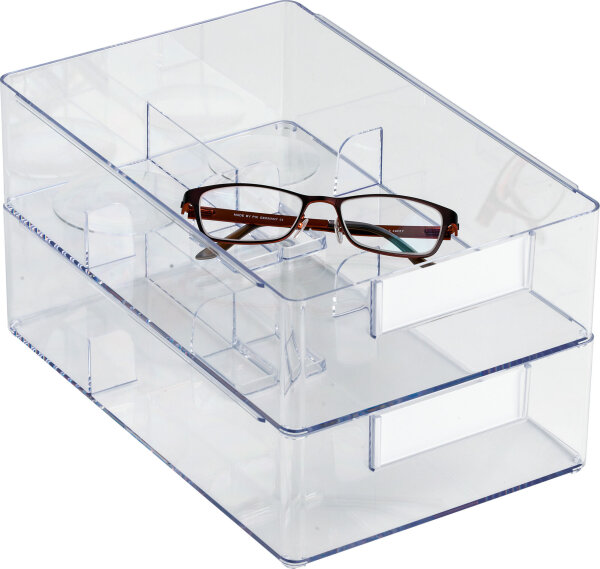 Arbeitskasten mit Einteilung Mit Einteilung, hoch Transparent