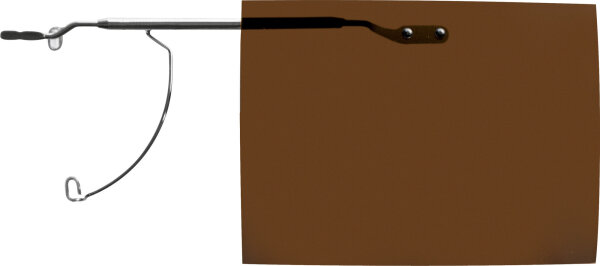 Rhodes Vorhänger Klapp schlank mit Wechselscheiben Braun 65x56 mm