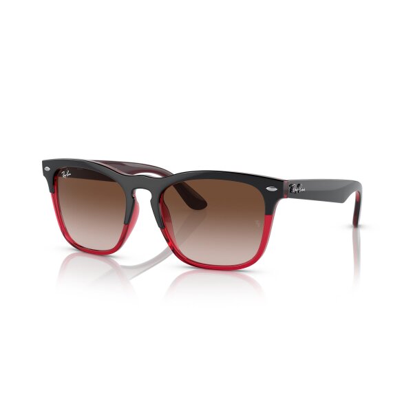 Ray-Ban - Sonnenbrillen - Unisex - 663113 - Grau auf Rot transparent