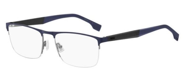 BOSS 1487 Männer Halbrandfassung KU0-Blau Grau