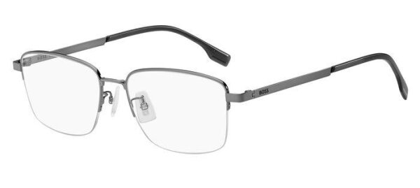 BOSS 1474/F Männer Halbrandfassung KJ1-Grau