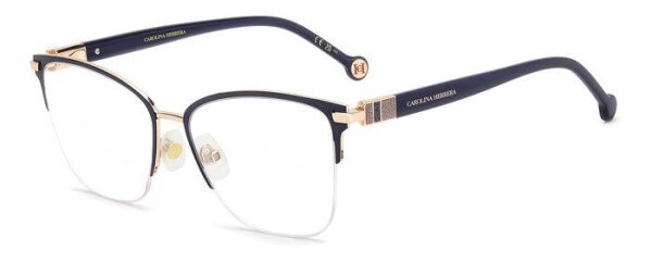 HER 0193 Frauen Halbrandfassung LKS-Gold Blau