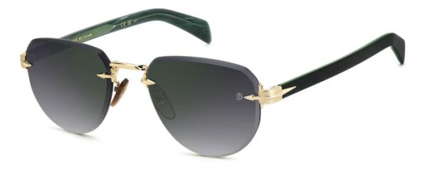 David Beckham DB 7144/S Männer Randlos PEF-Gold Grün