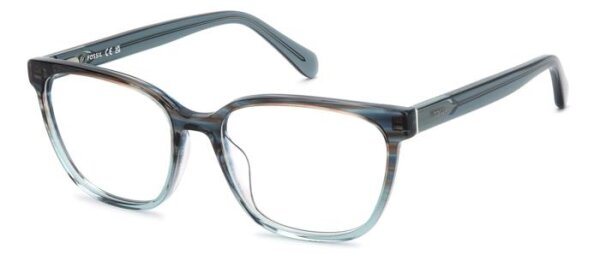 Fossil FOS 7200 Frauen Vollrandfassung 38I-Blau Horn