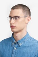 Hugo HG 1291 Männer Halbrandfassung XW0-Blau Grau