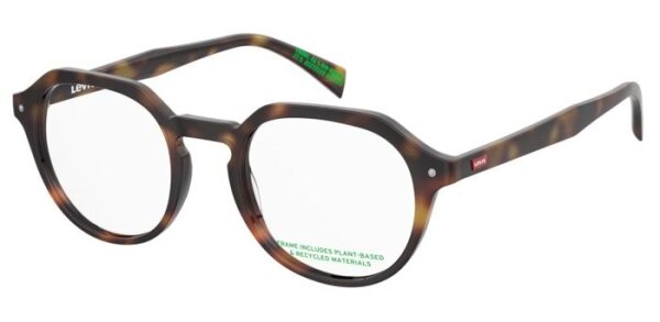 Levis LV 5077 Unisex Erwachsene Vollrandfassung 086-Havanna Braun