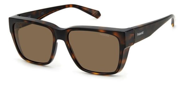 Polaroid Ancillaries PLD 9018/S Unisex Erwachsene Vollrandfassung 086-Havanna Braun